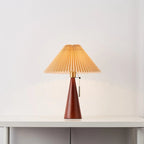 Astoria Bedside Lamp with Wooden Base and Fabric Shade – Stylish Nightstand Table Lamp for Reading and Ambient Lighting 1