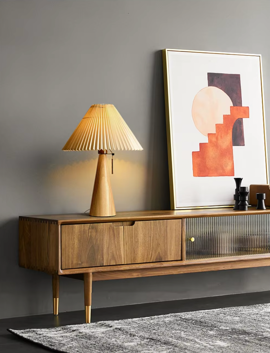 Astoria Bedside Lamp with Wooden Base and Fabric Shade – Stylish Nightstand Table Lamp for Reading and Ambient Lighting 8