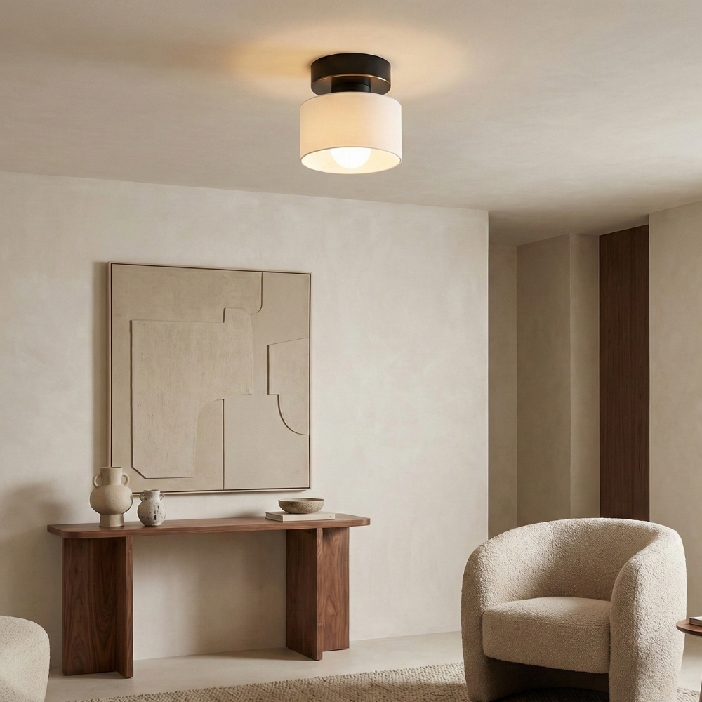 Bauhaus Ceiling Light Metal Compact Design Gold Finish 15