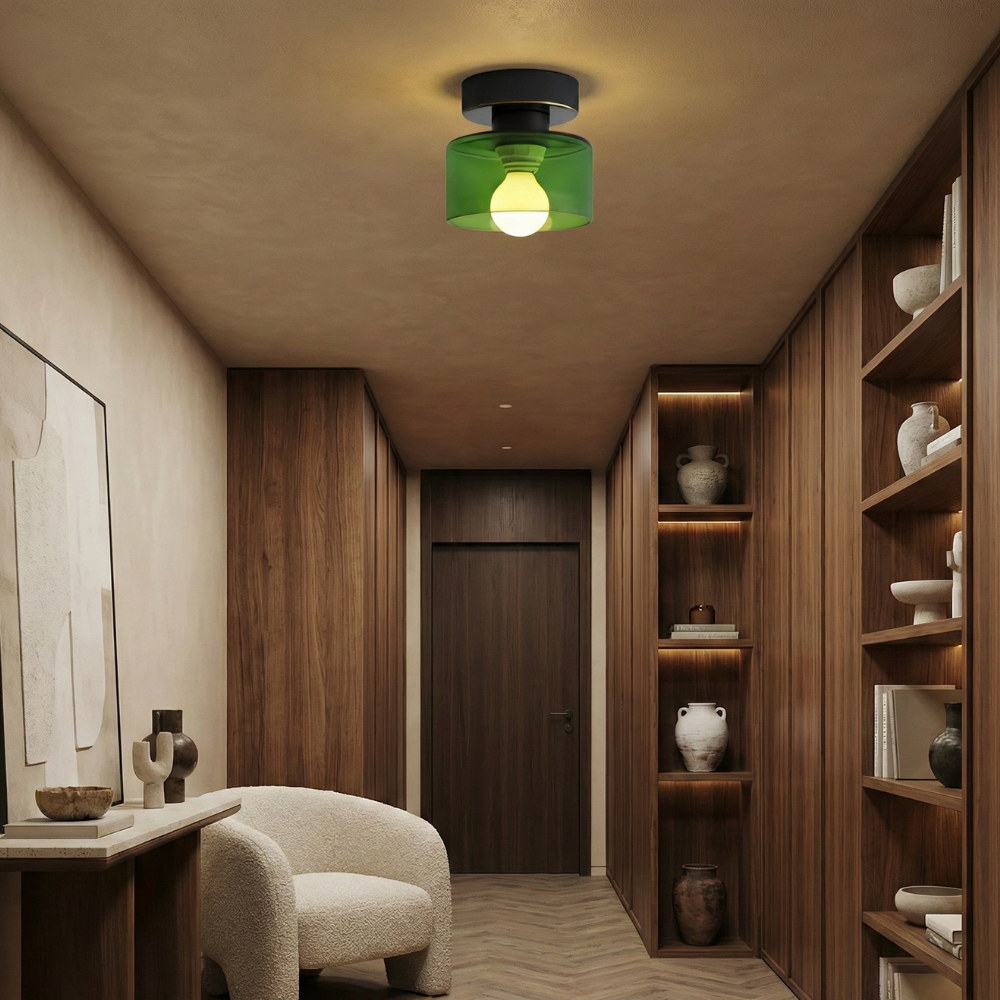 Bauhaus Ceiling Light Metal Compact Design Gold Finish 16