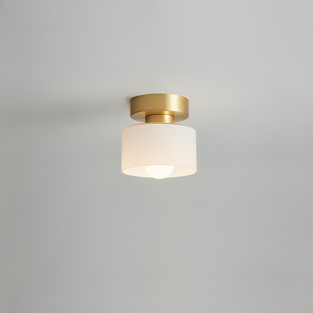Bauhaus Ceiling Light Metal Compact Design Gold Finish 5