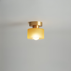 Bauhaus Ceiling Light Metal Compact Design Gold Finish 8