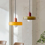 Bauhaus Glass Pendant Light – Modern Stained Hanging Lamp for Kitchen and Dining Decor, Adjustable Height, 110V-220V 1