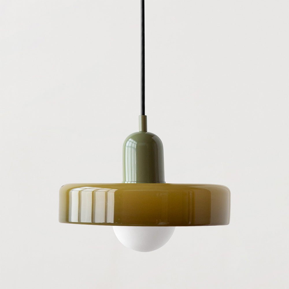 Bauhaus Glass Pendant Light – Modern Stained Hanging Lamp for Kitchen and Dining Decor, Adjustable Height, 110V-220V 11
