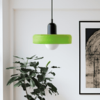 Bauhaus Glass Pendant Light – Modern Stained Hanging Lamp for Kitchen and Dining Decor, Adjustable Height, 110V-220V 16