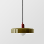 Bauhaus Glass Pendant Light – Modern Stained Hanging Lamp for Kitchen and Dining Decor, Adjustable Height, 110V-220V 2