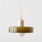 Bauhaus Glass Pendant Light – Modern Stained Hanging Lamp for Kitchen and Dining Decor, Adjustable Height, 110V-220V 23