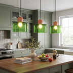Bauhaus Pendant Light Colorful Glass Adjustable Height 993