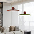 Bauhaus Style Glass Pendant Light – Cream Hanging Lamp for Kitchen and Modern Decor, LED Design, Unique Flying Dish Shape 4