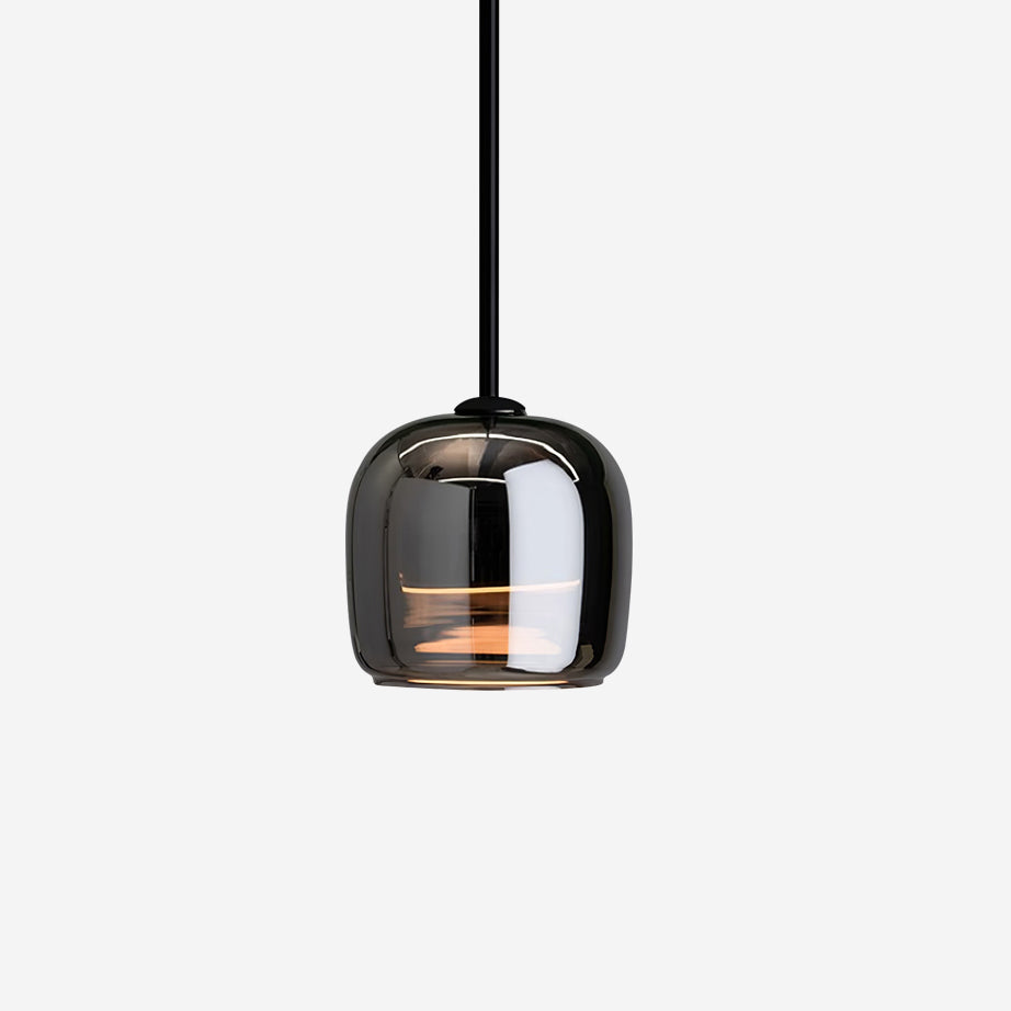 Black Glass Pendant Lighting Fixture for Modern Kitchens – 16cm 1
