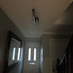 Black Metal LED Flush Mount Ceiling Light Dual Strip Adjustable Color Temperature Kitchen Hallway Home Decor - Stack & Clear 6