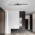 Black Metal LED Flush Mount Ceiling Light Dual Strip Adjustable Color Temperature Kitchen Hallway Home Decor - Stack & Clear 9