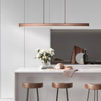 Black Metal Linear Pendant Light LED Bar Acrylic Shade Dimmable Modern Dining Room Kitchen Home Decor - Stack & Clear 13