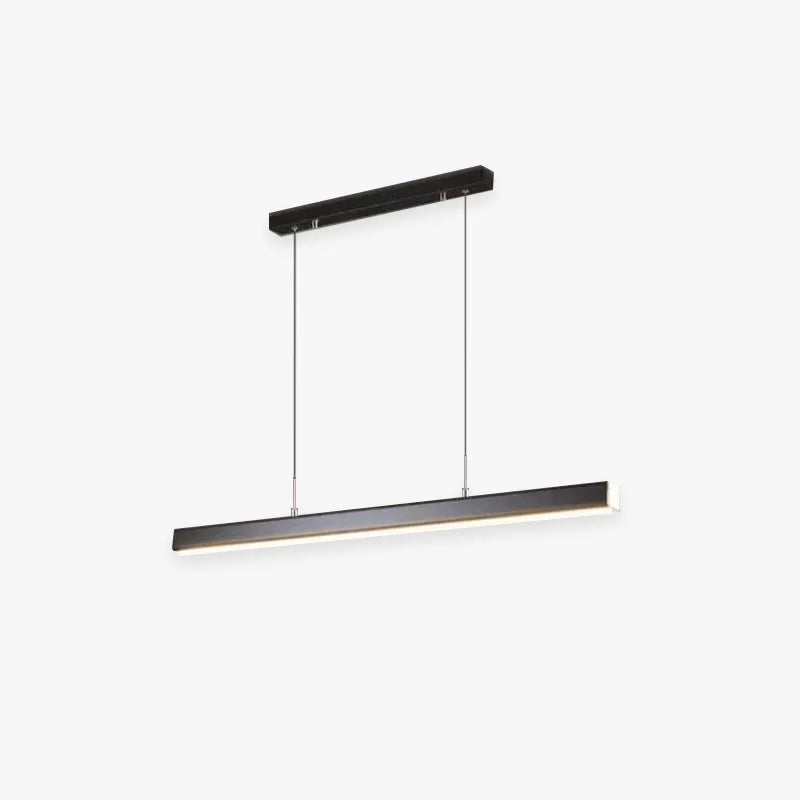 Black Metal Linear Pendant Light LED Bar Acrylic Shade Dimmable Modern Dining Room Kitchen Home Decor - Stack & Clear 4