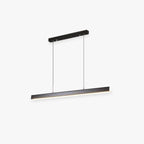 Black Metal Linear Pendant Light LED Bar Acrylic Shade Dimmable Modern Dining Room Kitchen Home Decor - Stack & Clear 4