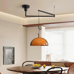 Black Pendant Light with Adjustable Shade for Kitchen Lighting 0