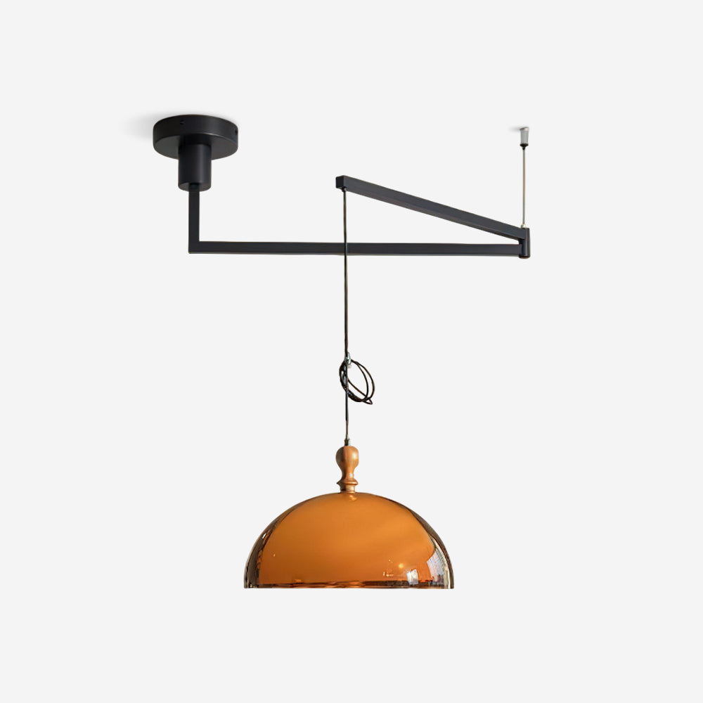 Black Pendant Light with Adjustable Shade for Kitchen Lighting 1