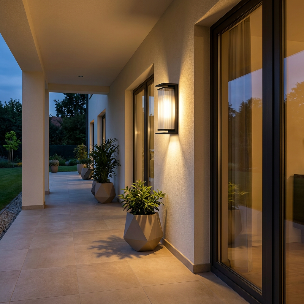 Black Stainless Steel Outdoor Wall Light Rectangular IP65 Dimmable Modern Patio Garden Home Decor - Stack & Clear 2