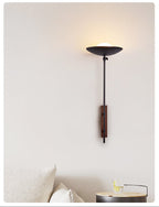 Black Travertine Wall Light Sconce with Sculptural Design – Indoor Use 3