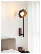 Black Travertine Wall Light Sconce with Sculptural Design – Indoor Use 4