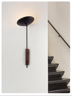 Black Travertine Wall Light Sconce with Sculptural Design – Indoor Use 5