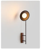 Black Travertine Wall Light Sconce with Sculptural Design – Indoor Use 6