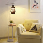 Black Vintage Industrial Floor Lamp with Iron and Glass Shade for Living Room 3