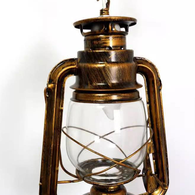 Black Vintage Industrial Floor Lamp with Iron and Glass Shade for Living Room 5