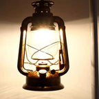 Black Vintage Industrial Floor Lamp with Iron and Glass Shade for Living Room 7