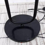 Black Vintage Industrial Floor Lamp with Iron and Glass Shade for Living Room 8