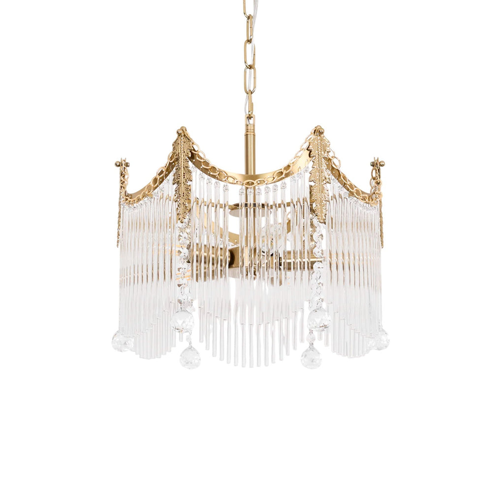 Boho Chandelier Brass Glass Adjustable Height Elegant 0