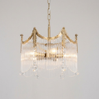 Boho Chandelier Brass Glass Adjustable Height Elegant 99