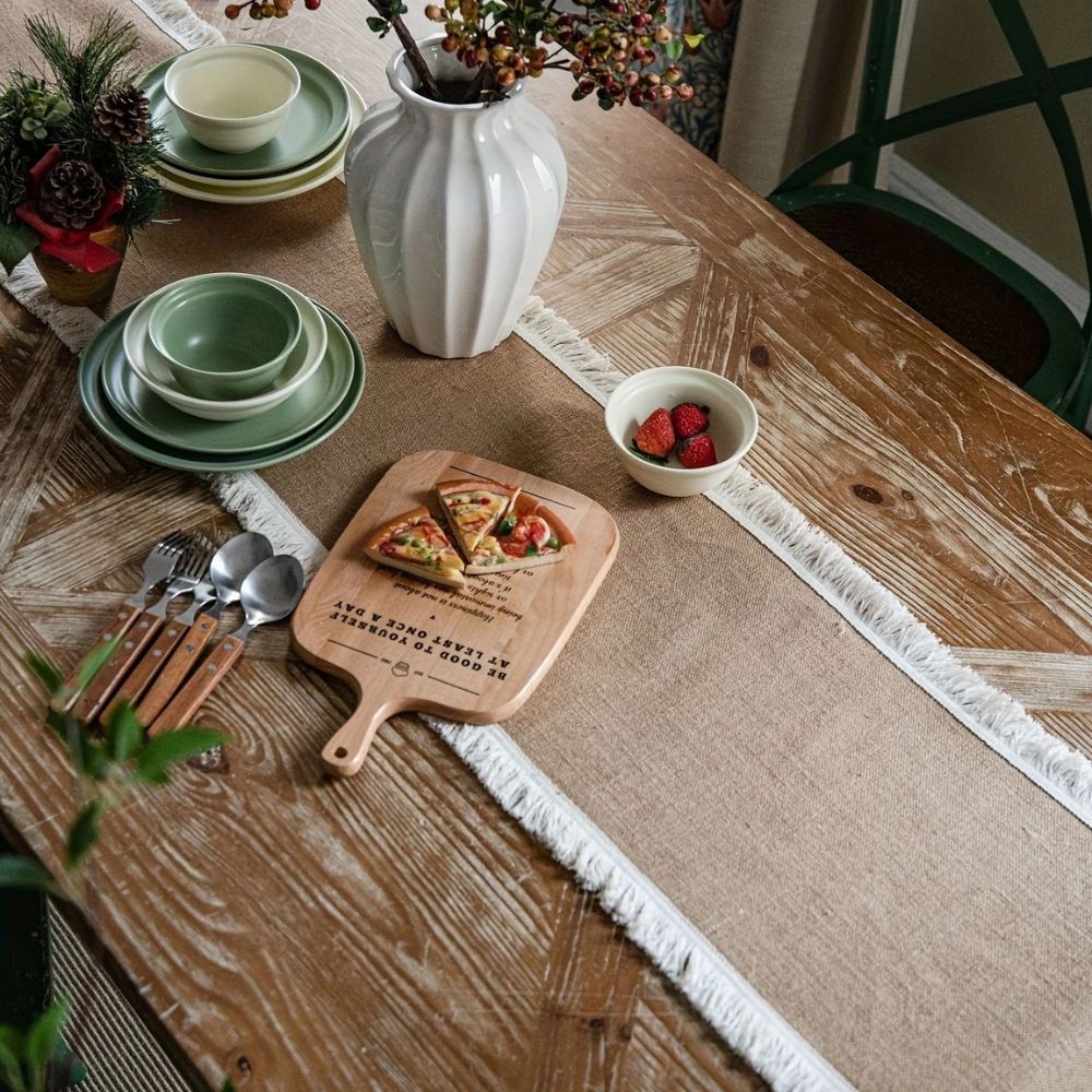 Boho Jute Table Runner Natural 2