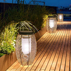 Boho Solar Garden Lights - Eco-Friendly Woven Rattan Outdoor Lanterns for Patios and Lawns 7