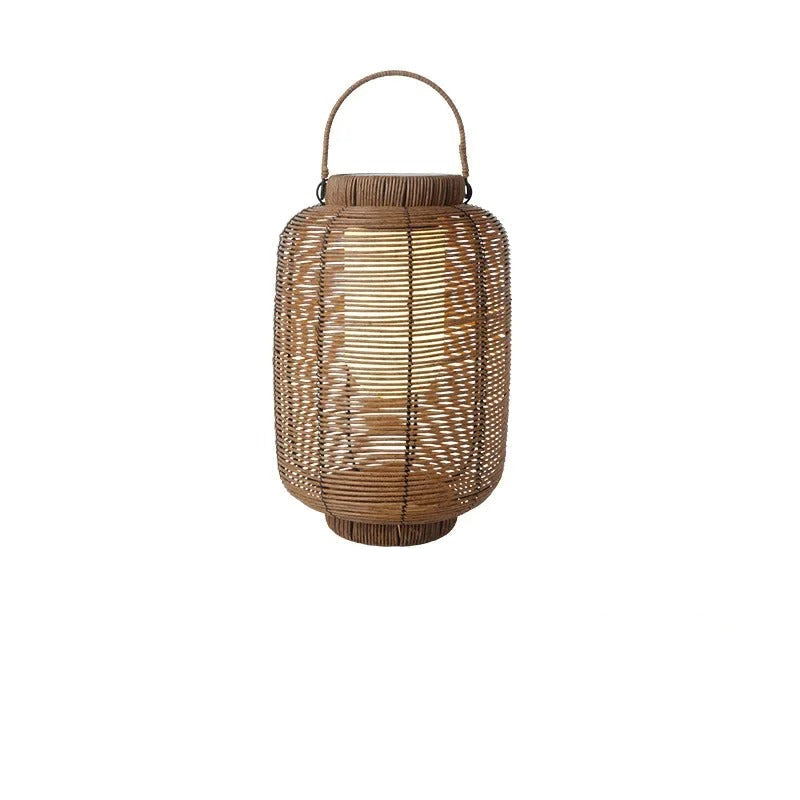 Boho Solar Garden Lights - Eco-Friendly Woven Rattan Outdoor Lanterns for Patios and Lawns 9