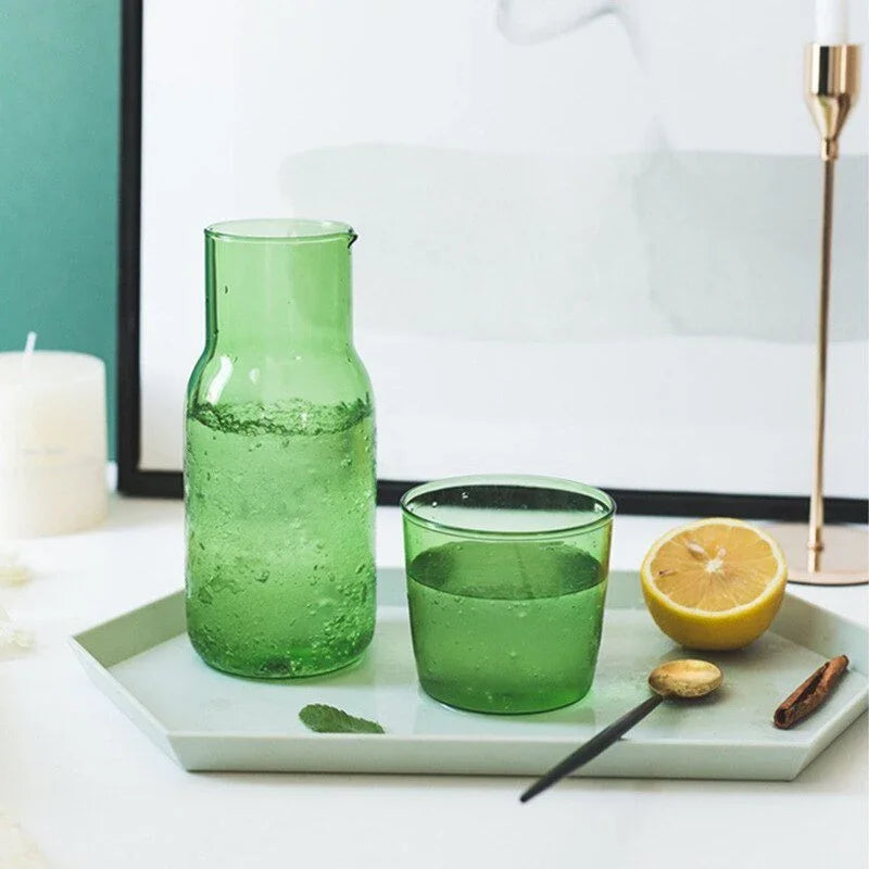 Borosilicate Glass Cup Set - 550ml Colorful Drinkware Set 0