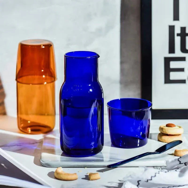 Borosilicate Glass Cup Set - 550ml Colorful Drinkware Set 4