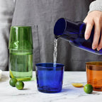 Borosilicate Glass Cup Set - 550ml Colorful Drinkware Set 6