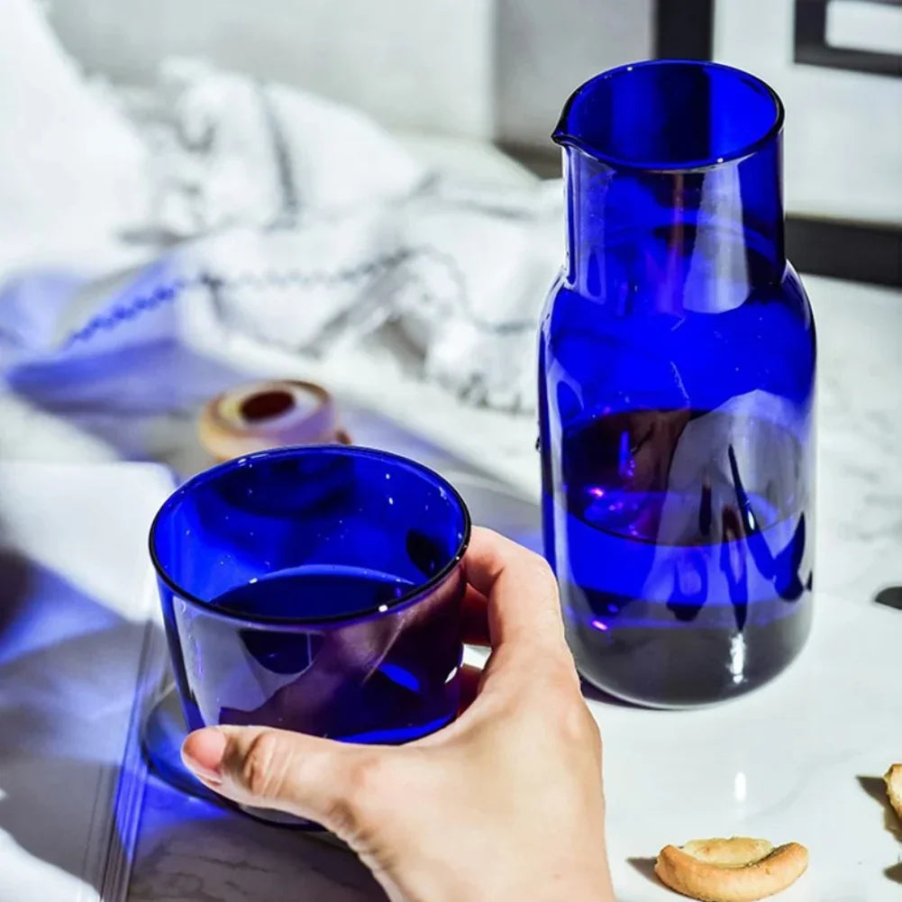 Borosilicate Glass Cup Set - 550ml Colorful Drinkware Set 8