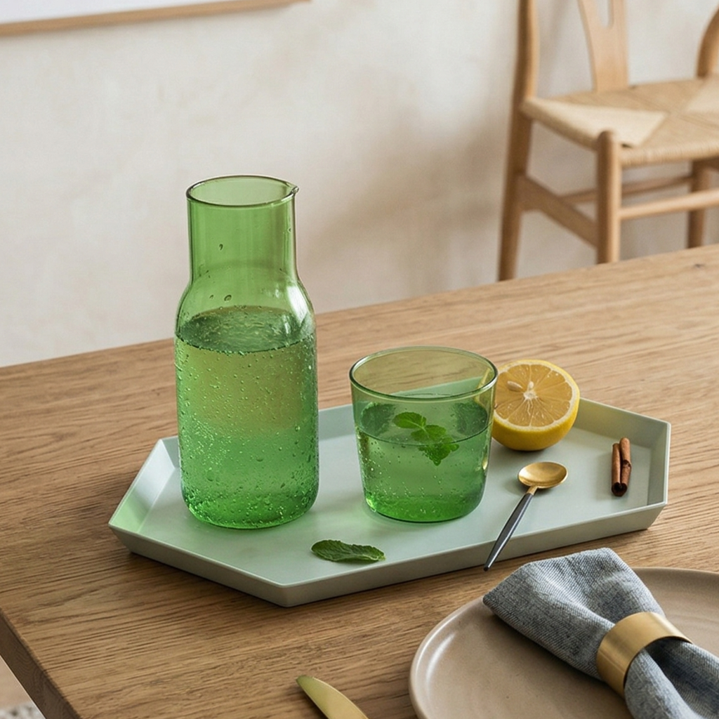 Borosilicate Glass Cup Set - 550ml Colorful Drinkware Set 99