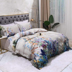 Botanical Duvet Cover Set in Floral Design – 4 or 6 Piece Options, Egyptian Cotton 2
