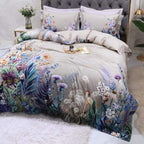 Botanical Duvet Cover Set in Floral Design – 4 or 6 Piece Options, Egyptian Cotton 3