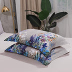 Botanical Duvet Cover Set in Floral Design – 4 or 6 Piece Options, Egyptian Cotton 4