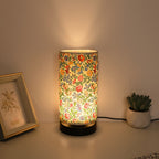 Botanical Floral Bedside Lamp Linen Shade Multicolor 3