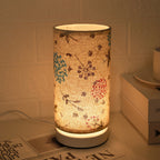 Botanical Floral Bedside Lamp Linen Shade Multicolor 5