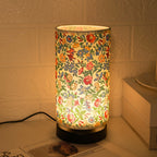Botanical Floral Bedside Lamp Linen Shade Multicolor 6