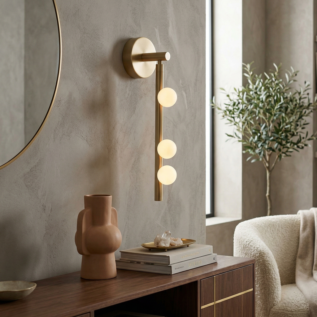 Brass Glass Tube LED Wall Light For Cozy Ambiance 99