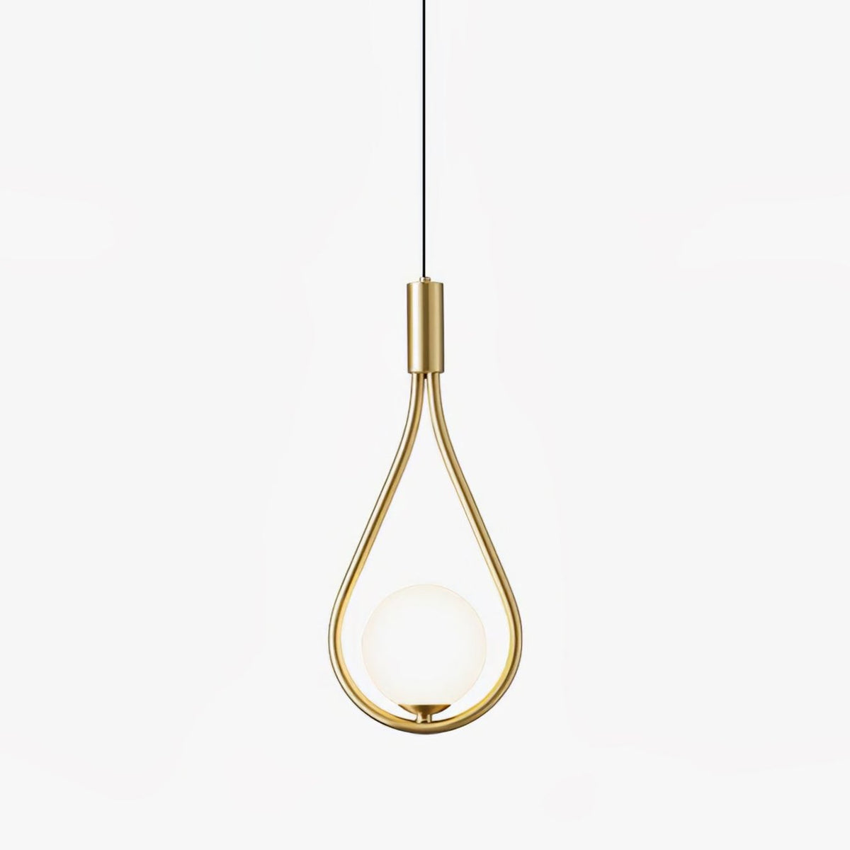 Brass Metal Glass Pendant Light Bell Shade White Glass Vintage Kitchen Dining Room Home Decor - Stack & Clear 4
