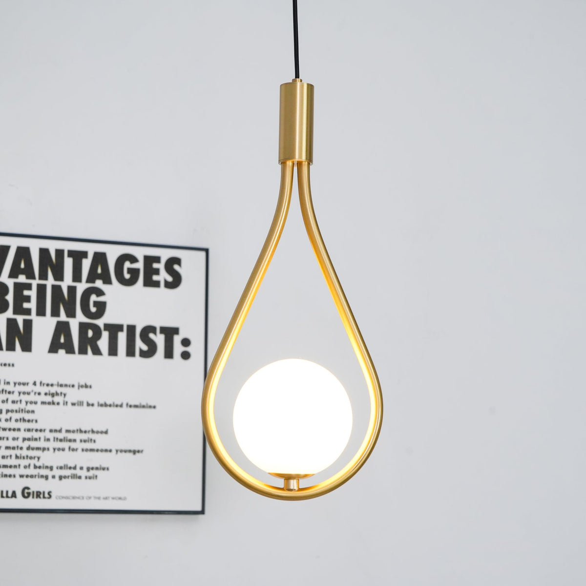 Brass Metal Glass Pendant Light Bell Shade White Glass Vintage Kitchen Dining Room Home Decor - Stack & Clear 6