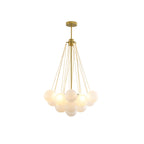 Bubble Chandelier with Frosted Glass Orbs – Elegant Indoor Lighting Fixture 0